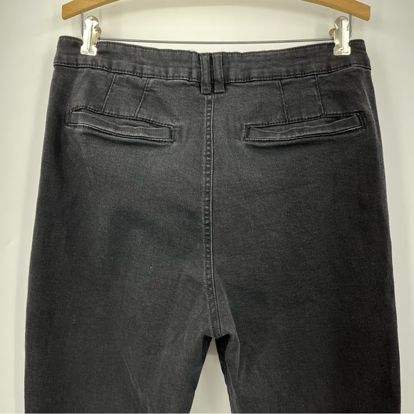 OAT NEW YORK 12/31x30 high rise clean wide leg 0313 jeans pant black - Picture 7 of 11